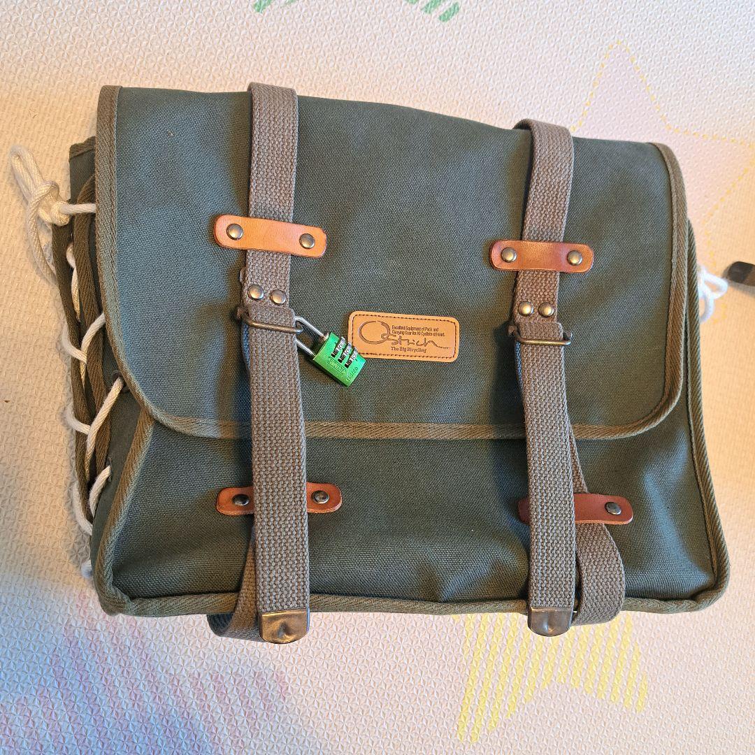 OSTRICH オーストリッチ　自転車　車体装着バッグ オリーブグリーン　ペア