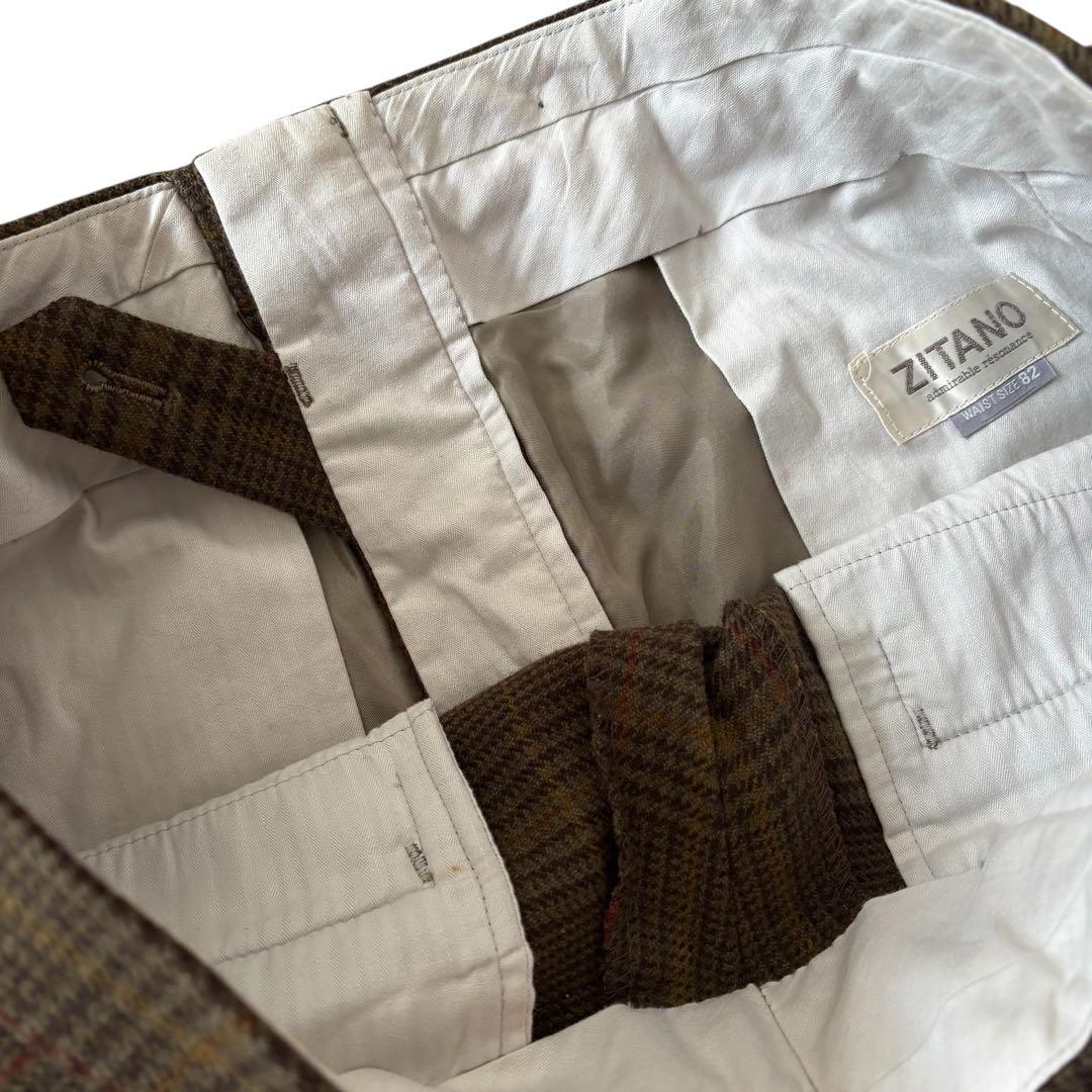 【レトロコーデ】 チェック ウールスーツ ヴァレンティノ ネクタイ ピンズセット