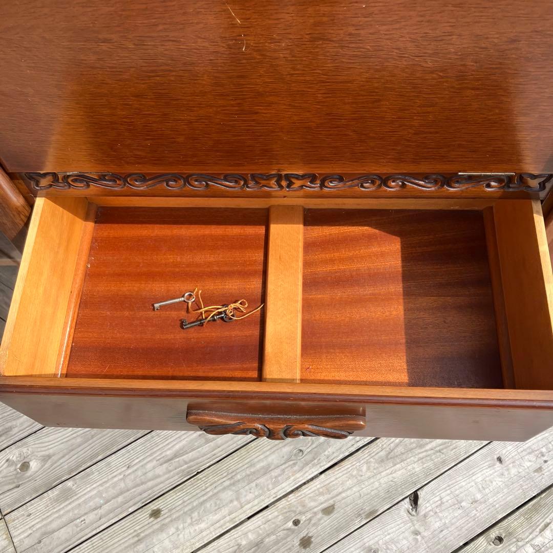 英国アンティーク MILWOOD 木製 ライティングビューロ サイドボード