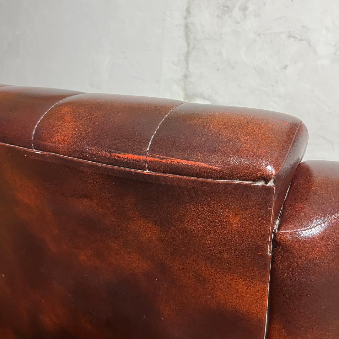 レトロ ソファ アンティーク調 肘掛け木製デザイン ビンテージ家具 昭和レトロ