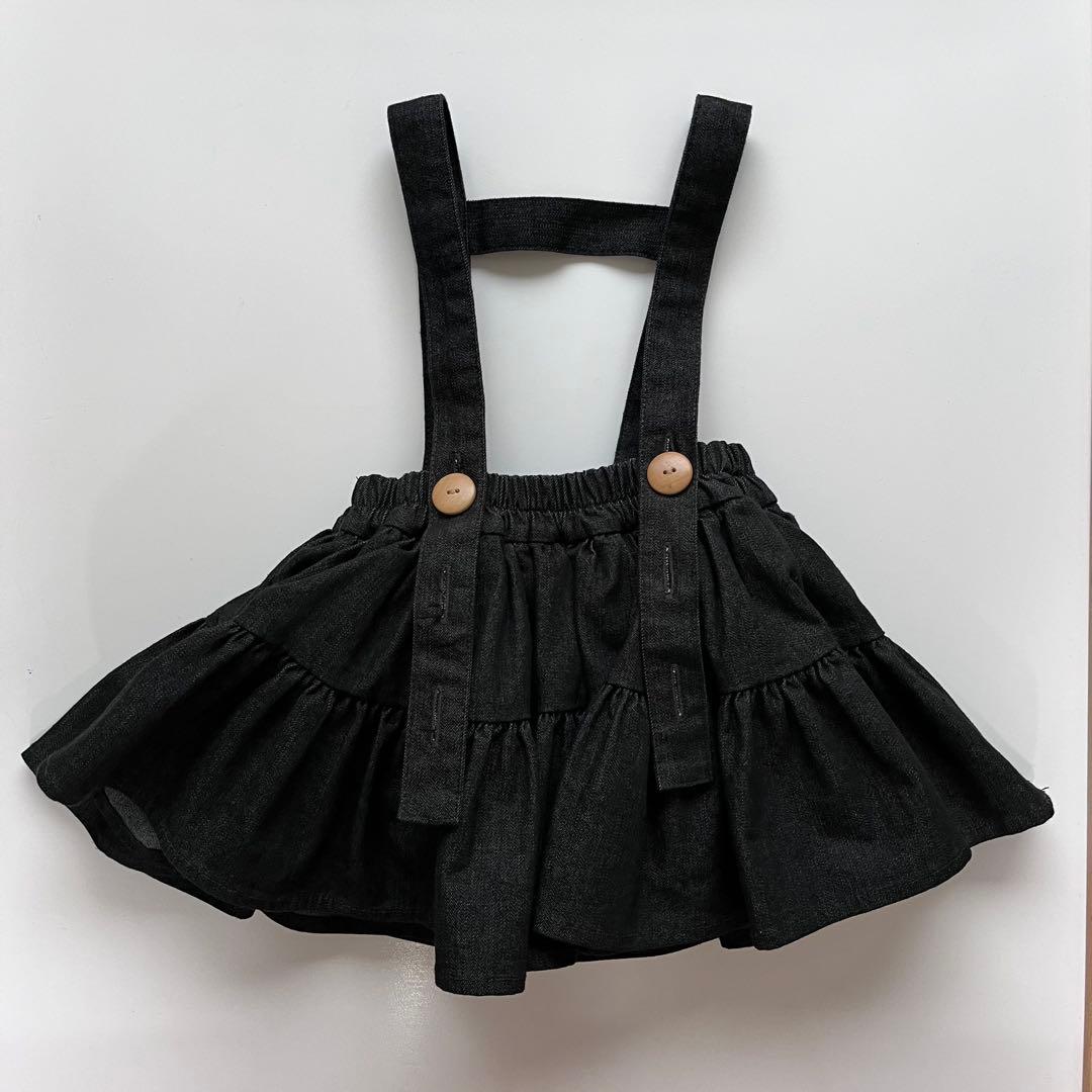 WonnyRibbon Black denim skirt Sサイズ