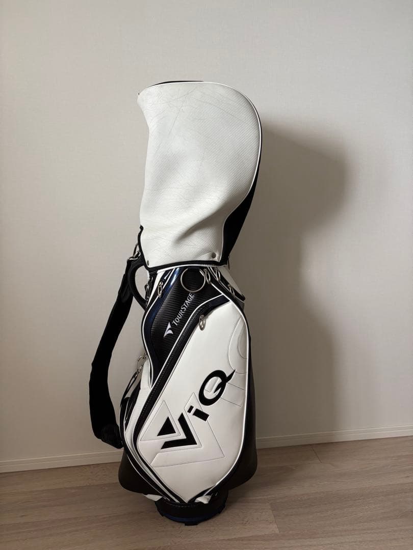 ツアーステージ ViQ 2022 キャディバッグ 9型 ブラック／ホワイト