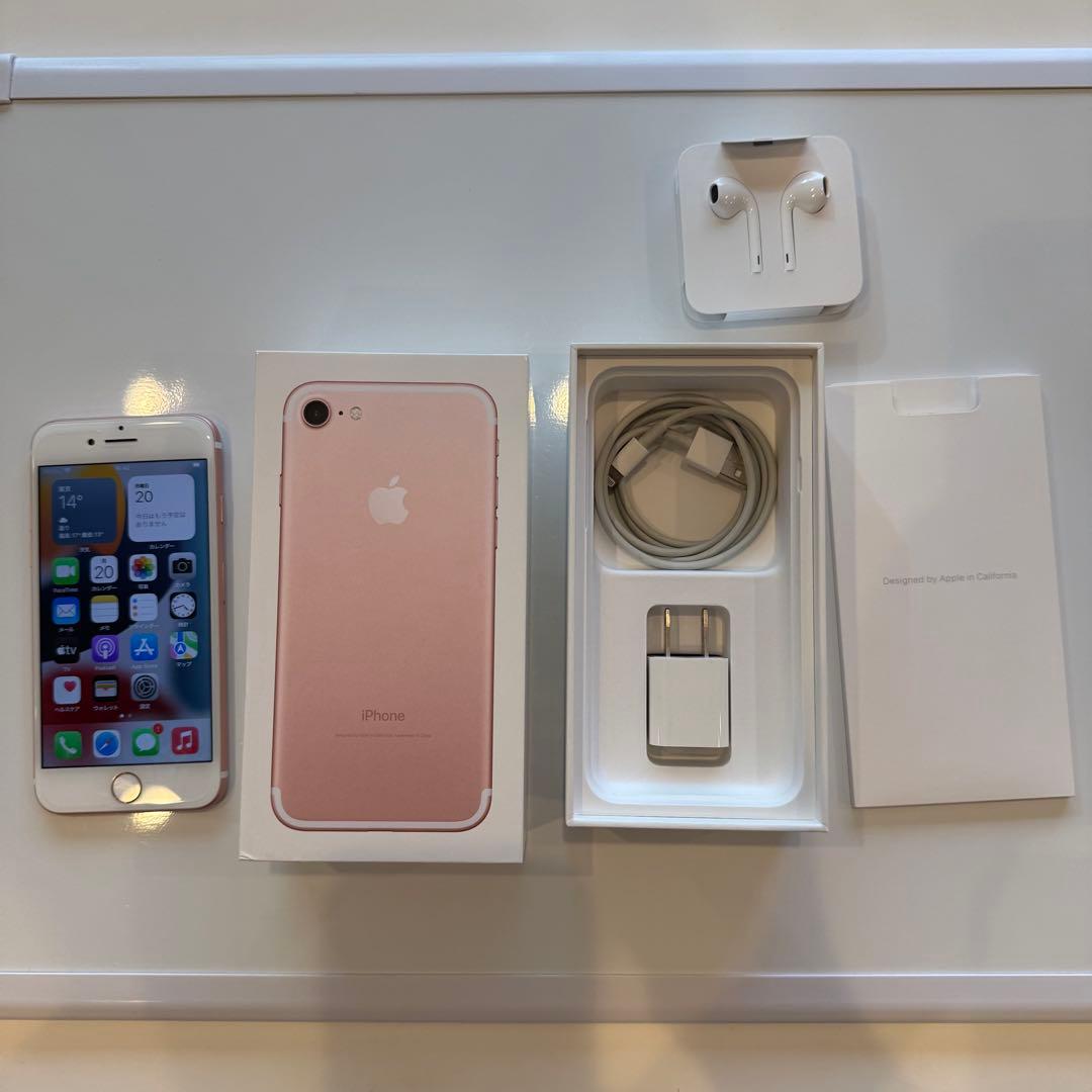 iPhone 7 32GB SIMフリー ローズゴールド初期化・動作確認済み