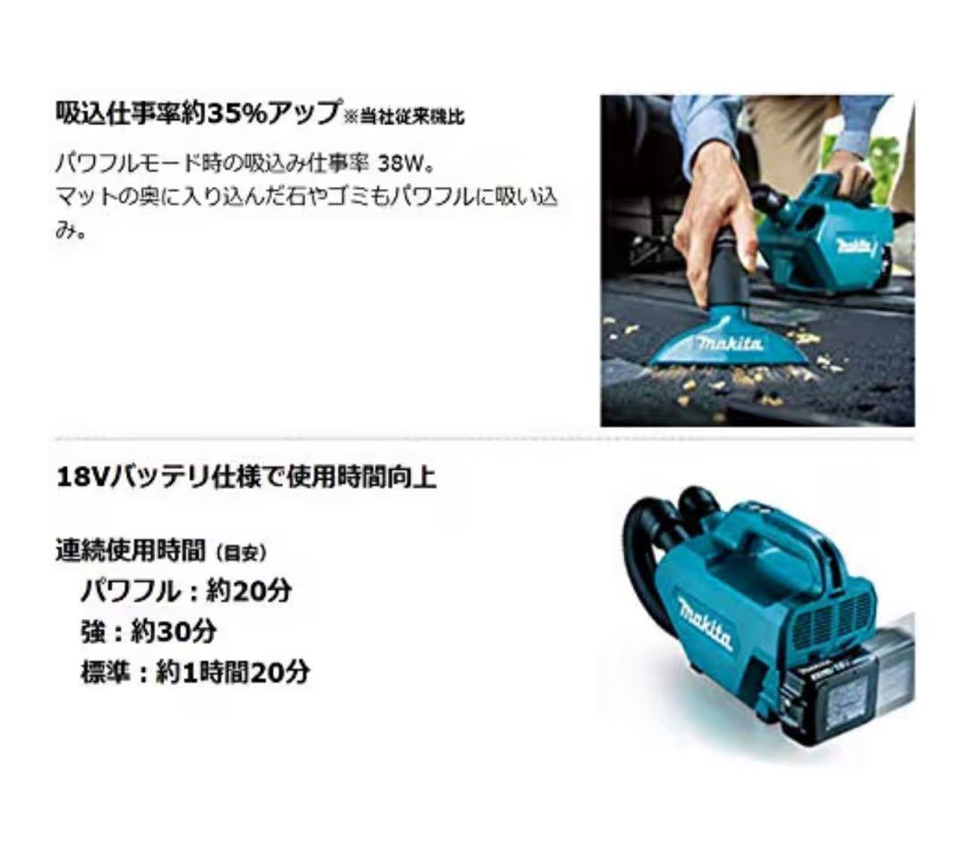 Makita 充電式クリーナーCL184DRF（バッテリー、充電器付）