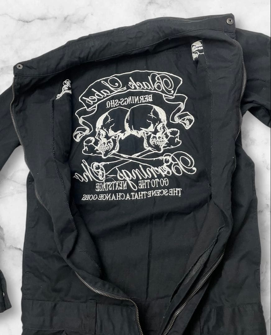 美品✨　BERNINGS-SHO ツナギ スカル刺繍 オールインワン　Lサイズ