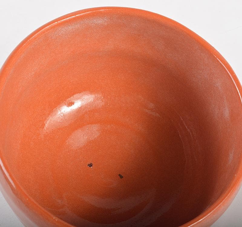 茶道具　楽吉左衛門　赤楽茶碗　喜長角印　共布共箱　M　R5251