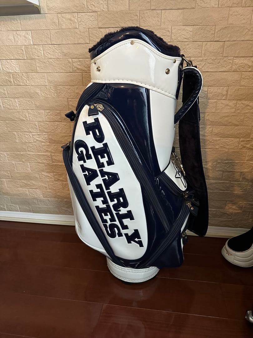 PEARLY GATES ゴルフバッグ ホワイト/ネイビー