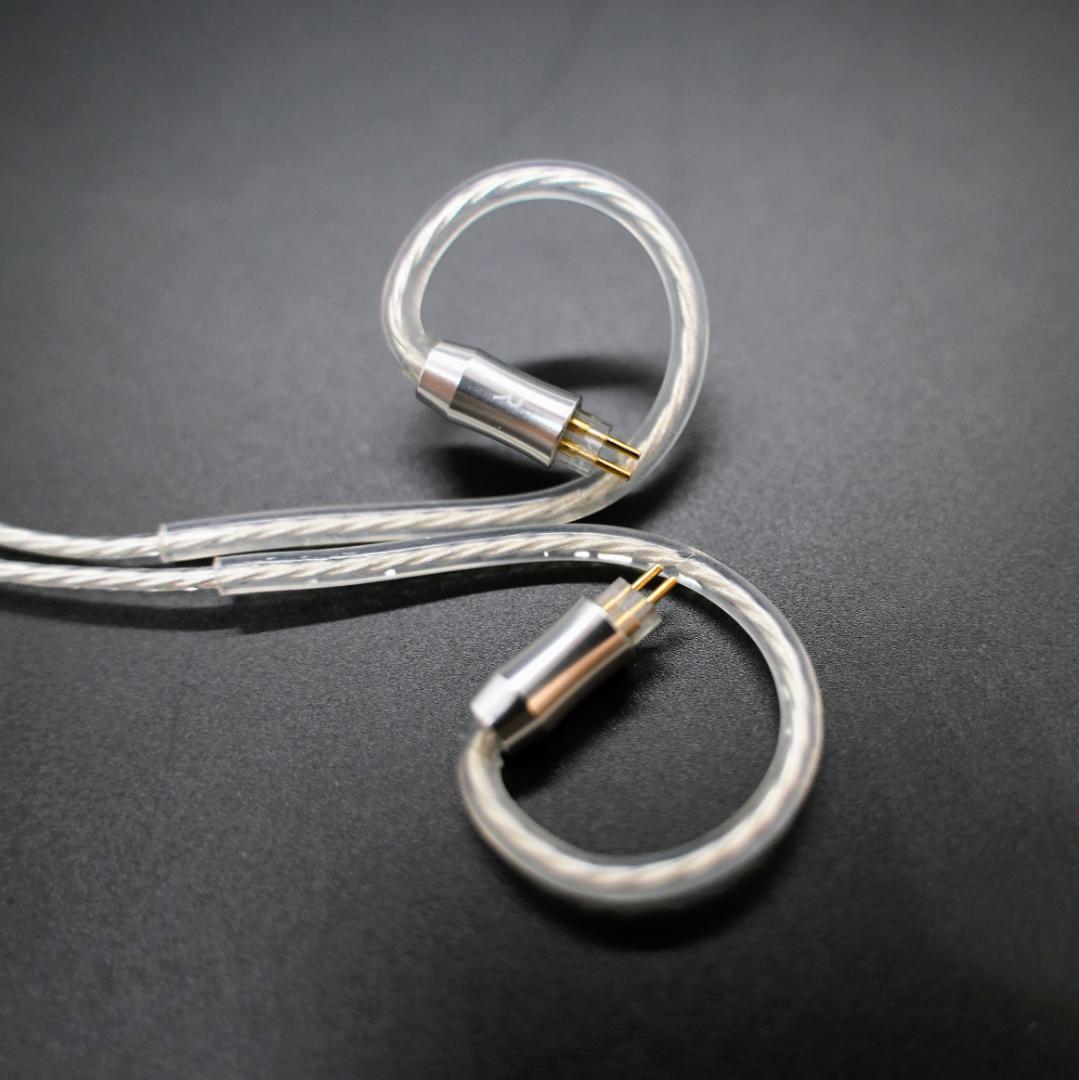 最高峰7N 超冷凍製単結晶銅銀メッキ！最高スペックリケーブル2pin/3.5mm