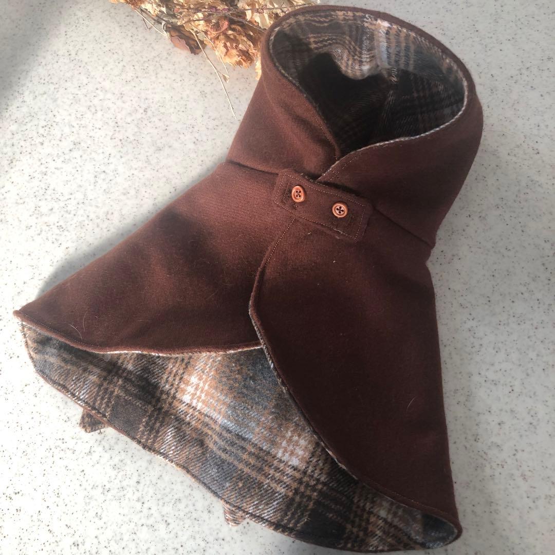 ハンドメイド　リバーシブルポンチョ　オーダー小型犬