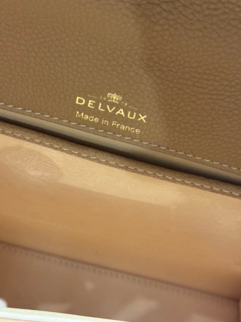 【美品】【安心鑑定】デルヴォー タンペートPM クリスピーカーフ ベジタル