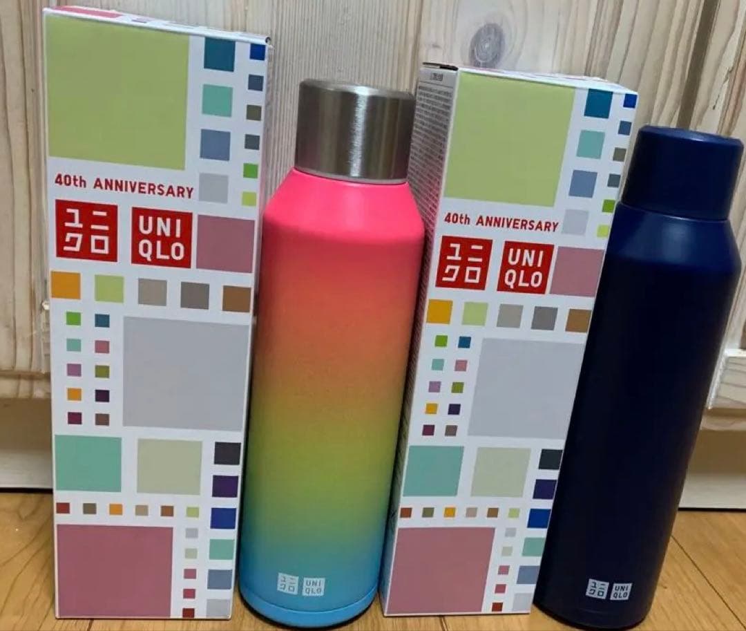 UNIQLO 炭酸対応ステンレスボトル シークレット ダークネイビー2本セット