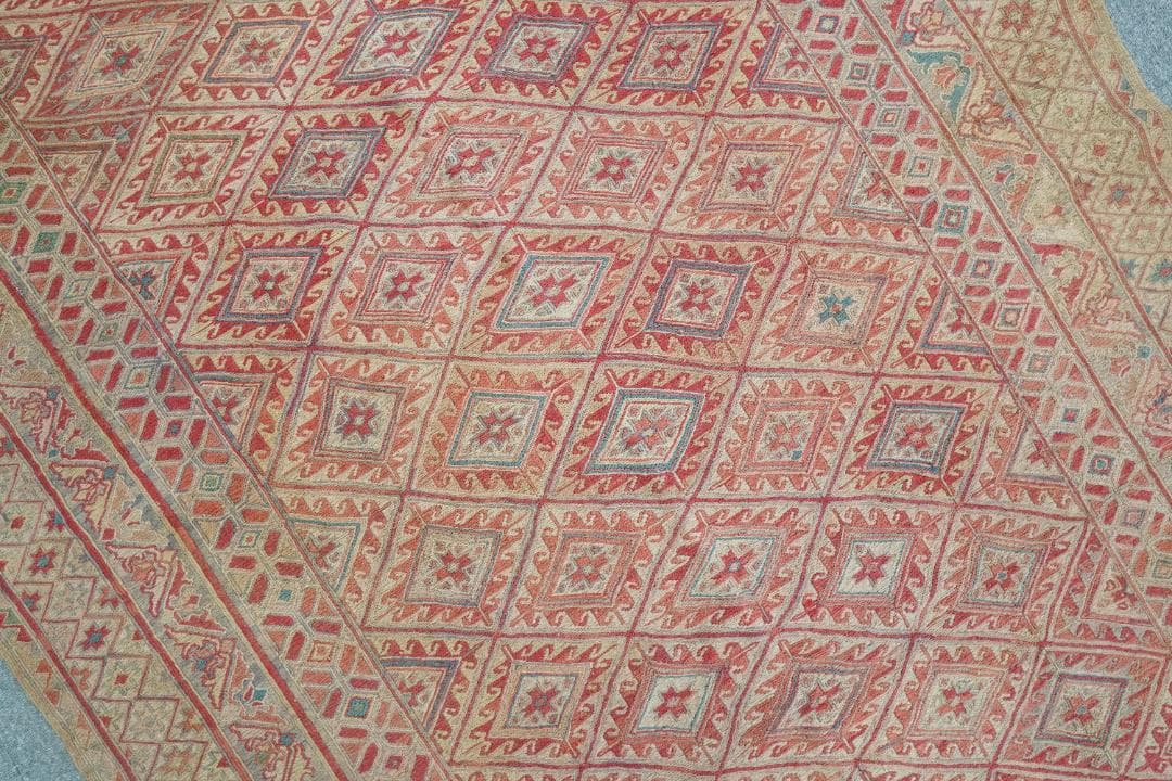 190cm × 132cm ペルシャ手織りキリム ヴィンテージラグ　手織り絨毯