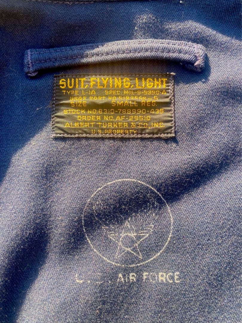 U.S. AIR FORCE フライトスーツ ネイビー 100%ウール