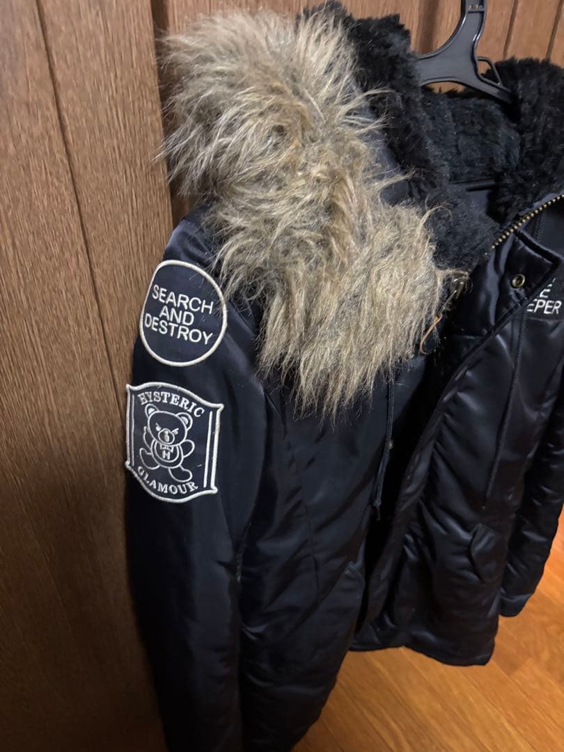 HYSTERIC GLAMOURレディース プリマロフトブラック