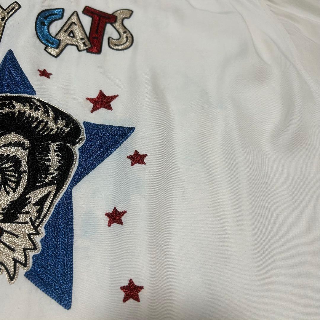 東洋 スタイルアイズ ストレイキャッツ ボウリングシャツ 希少なホワイトボディ