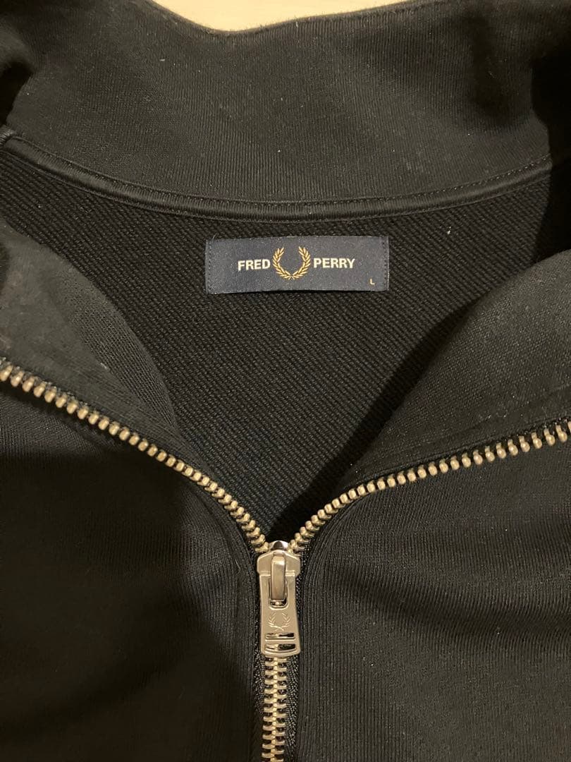 FRED PERRY ネイビー ハーフジップ トレーナー L