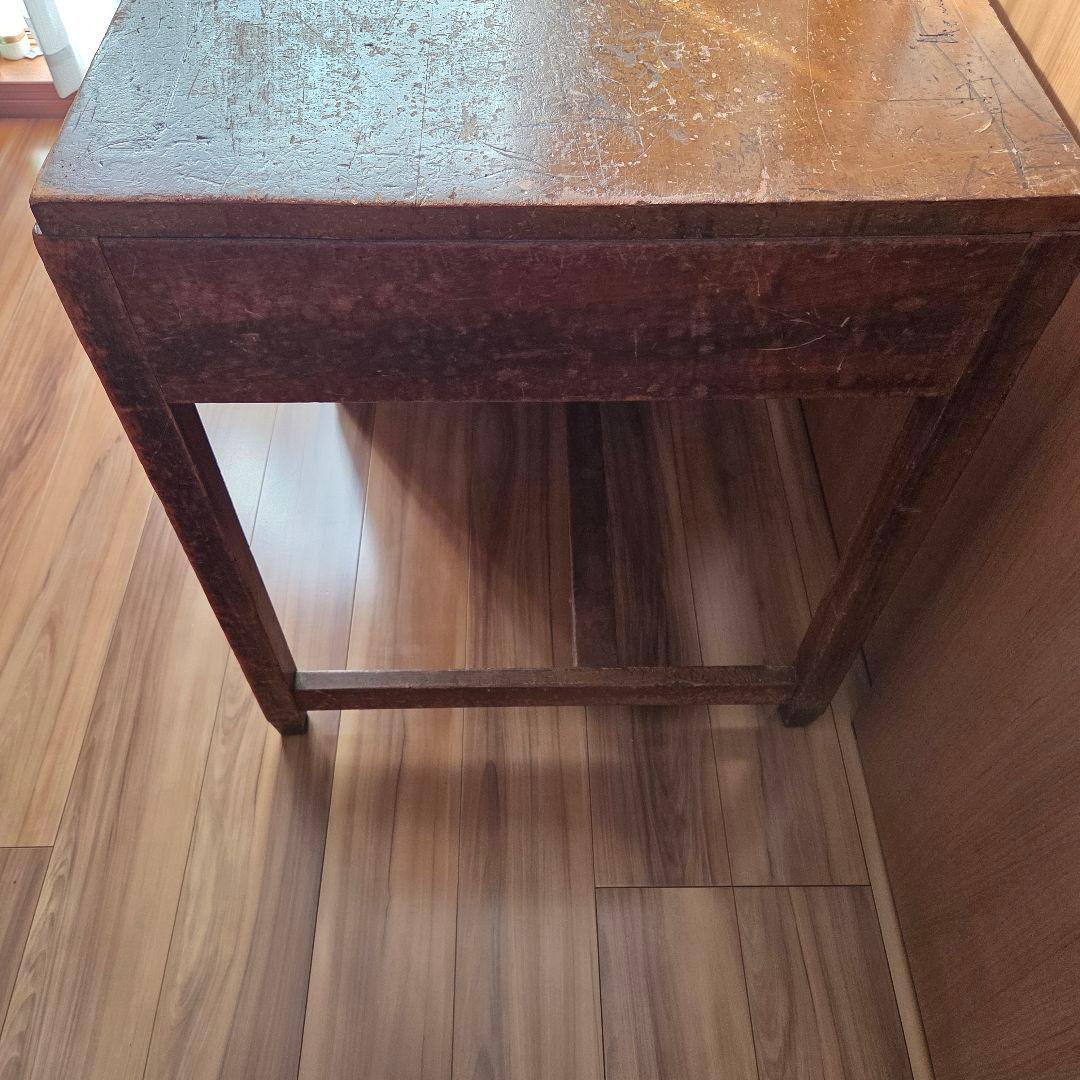 片袖机　左袖　アンティーク　作業台　什器　デスク　無垢　古家具　インテリア