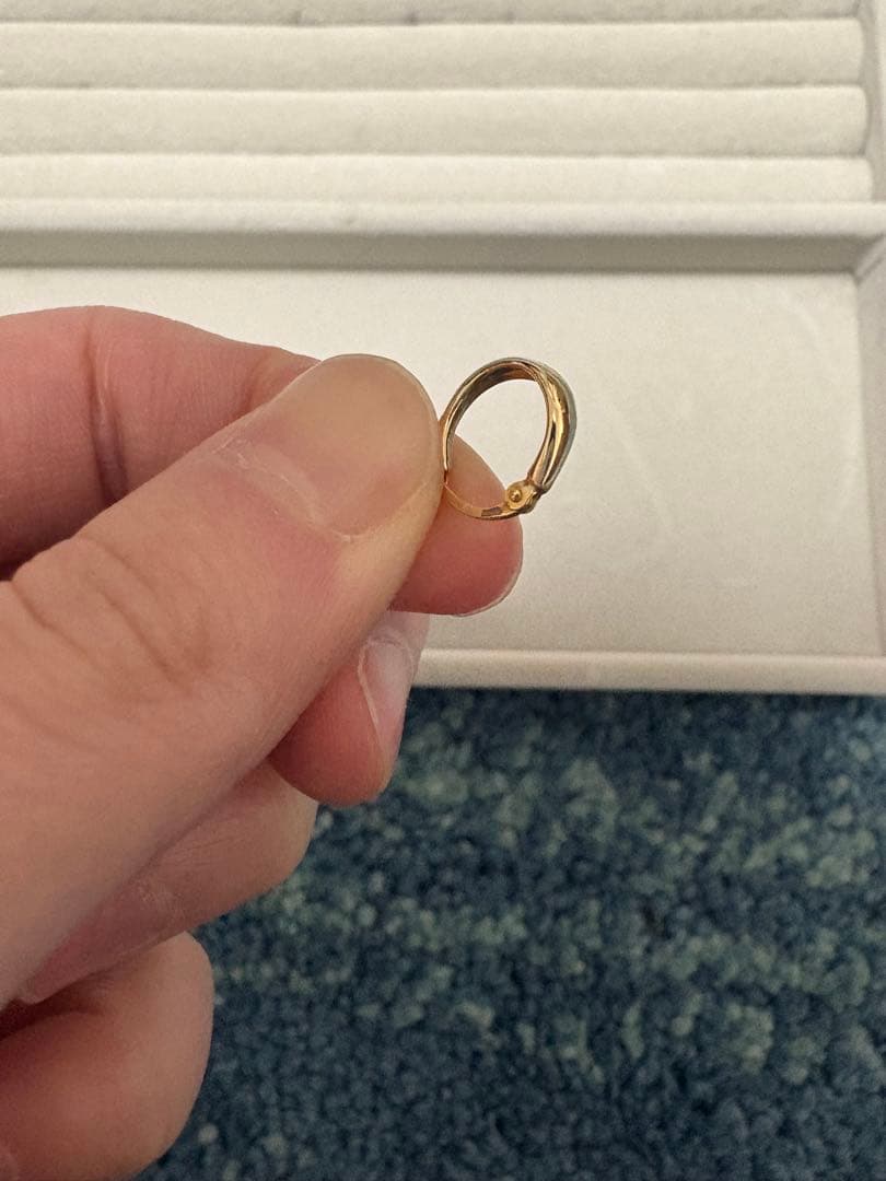 ゴールド フープピアス 片k10 ete