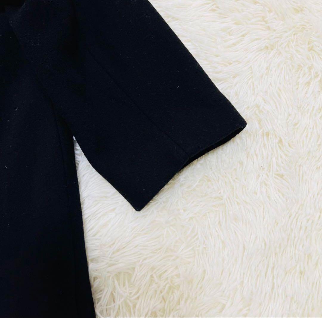 ジャーナルスタンダード スーパー140モッサフードコート ウール 黒