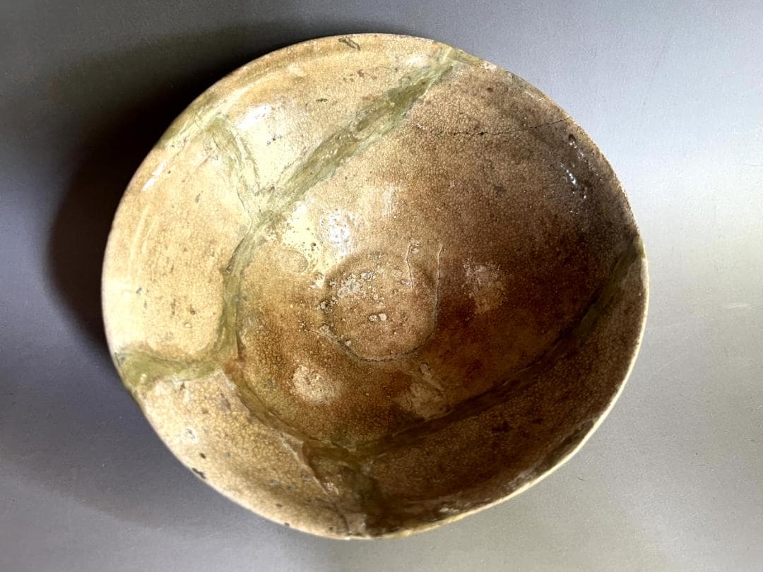 茶碗■古伊賀焼 江戸期 椿宝堀ノ手？ 直し有 お茶道具 古美術 時代物 骨董品■