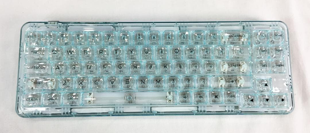 送料込み☆YUNZII☆X71☆メカニカルキーボード☆ワイヤレス☆透明/クリア☆