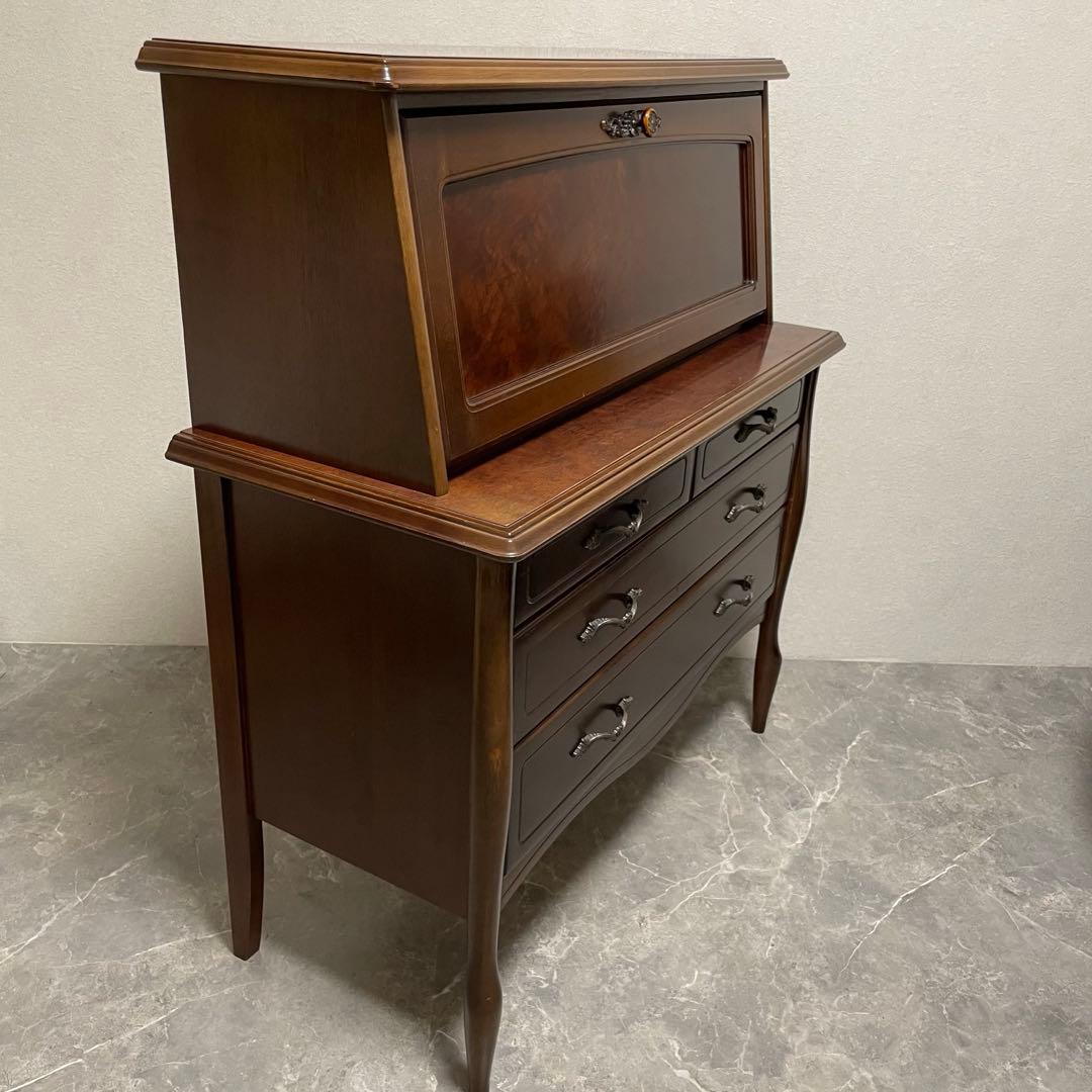 マルニ木工　ライティングビューロー　 机　デスク　引き出し収納　廃盤品