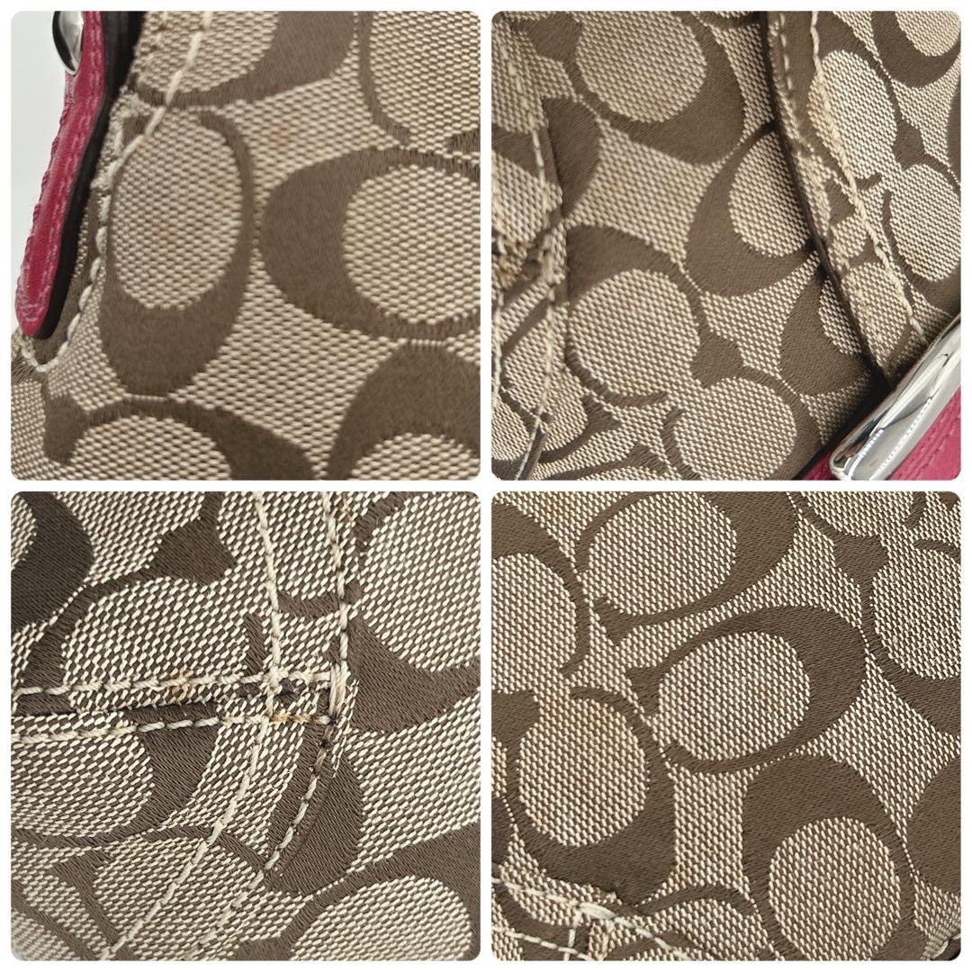 COACH コーチ ソーホー シグネチャー ピンク ワンショルダー