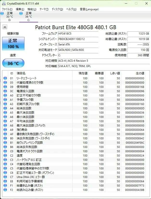 Win11 Office2021 SSD480GB+HDD1TB メモリ16GB