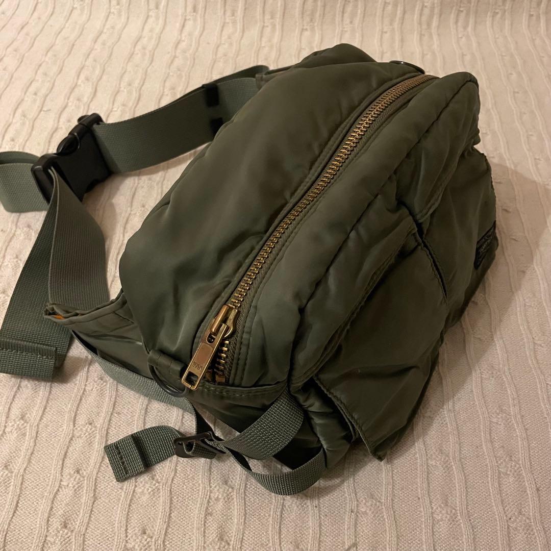 【美品✨】PORTER TANKER ショルダーバッグ セージグリーン 2way