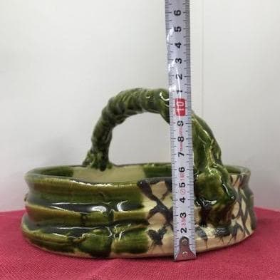 お値下げしました。美濃焼織部　手付き鉢