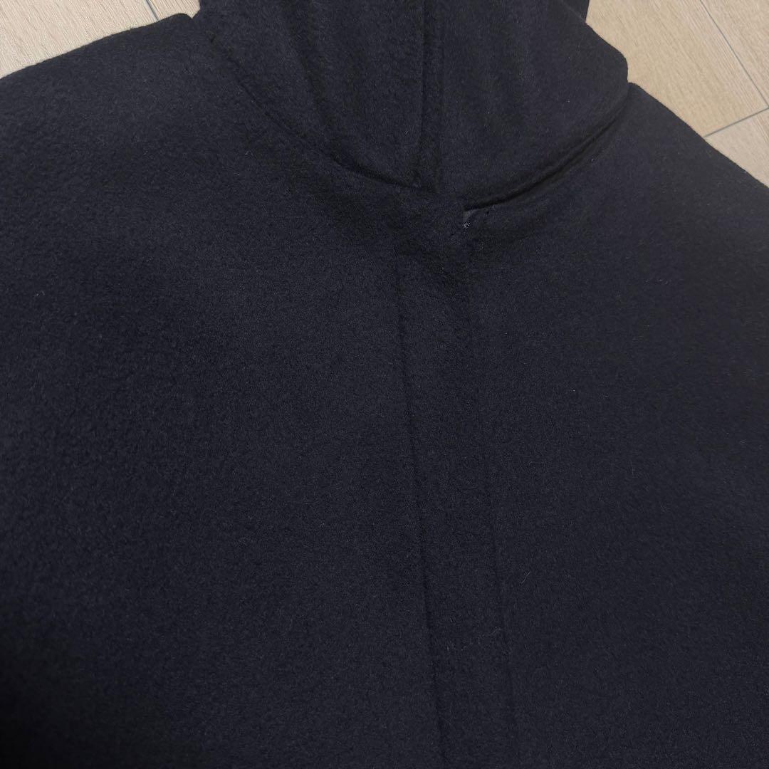 IENA 二重織りシャルムハーフコート　2Way ネイビー　38