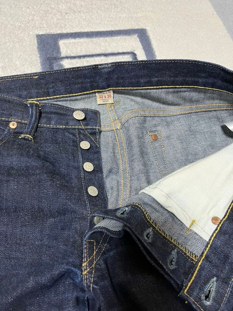 ダブルアールエル スリムフィット セルビッチ デニム