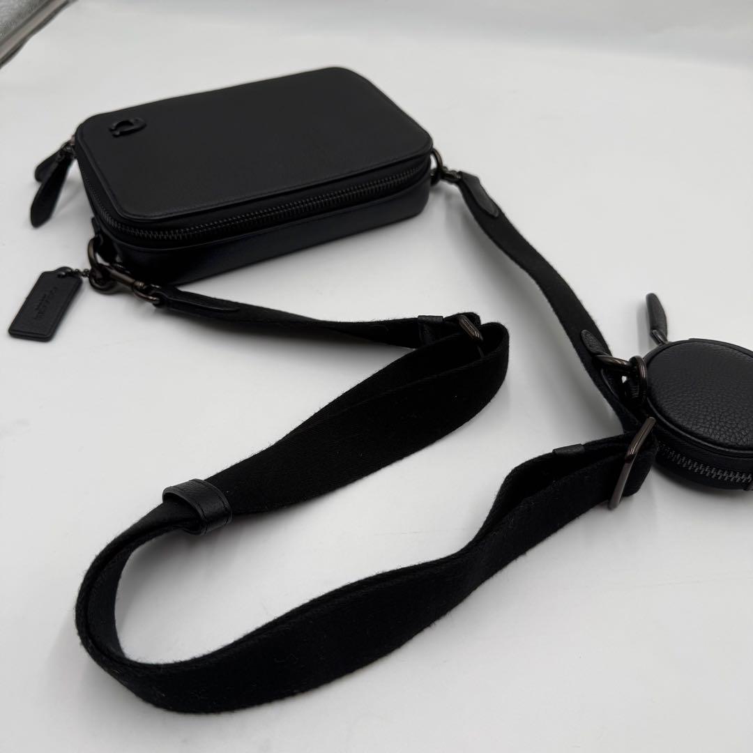 未使用級✨ コーチ ショルダーバッグ 2way チャーター レザー ブラック