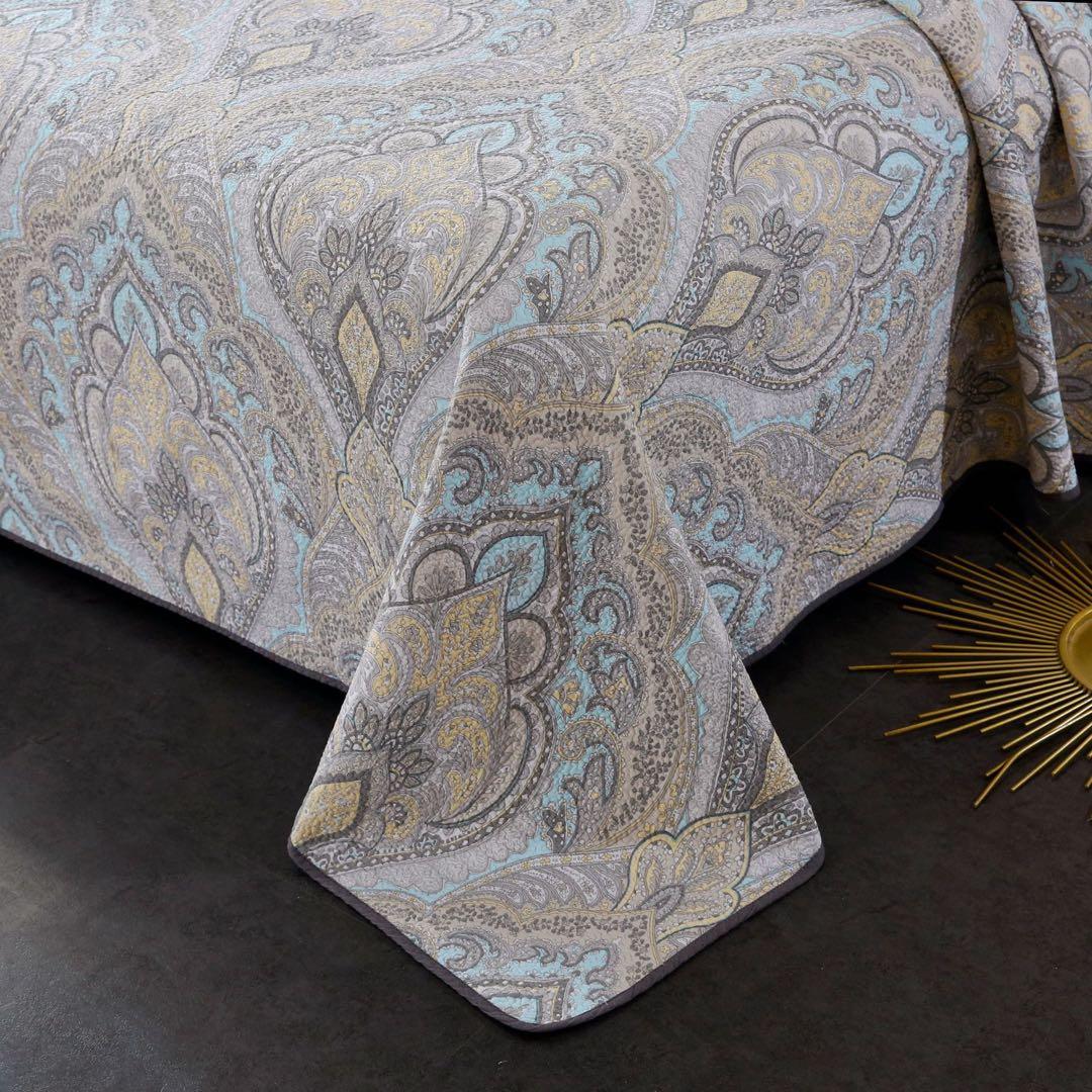 キルトベッドカバー3点セット綿マルチカバー キルティング 843