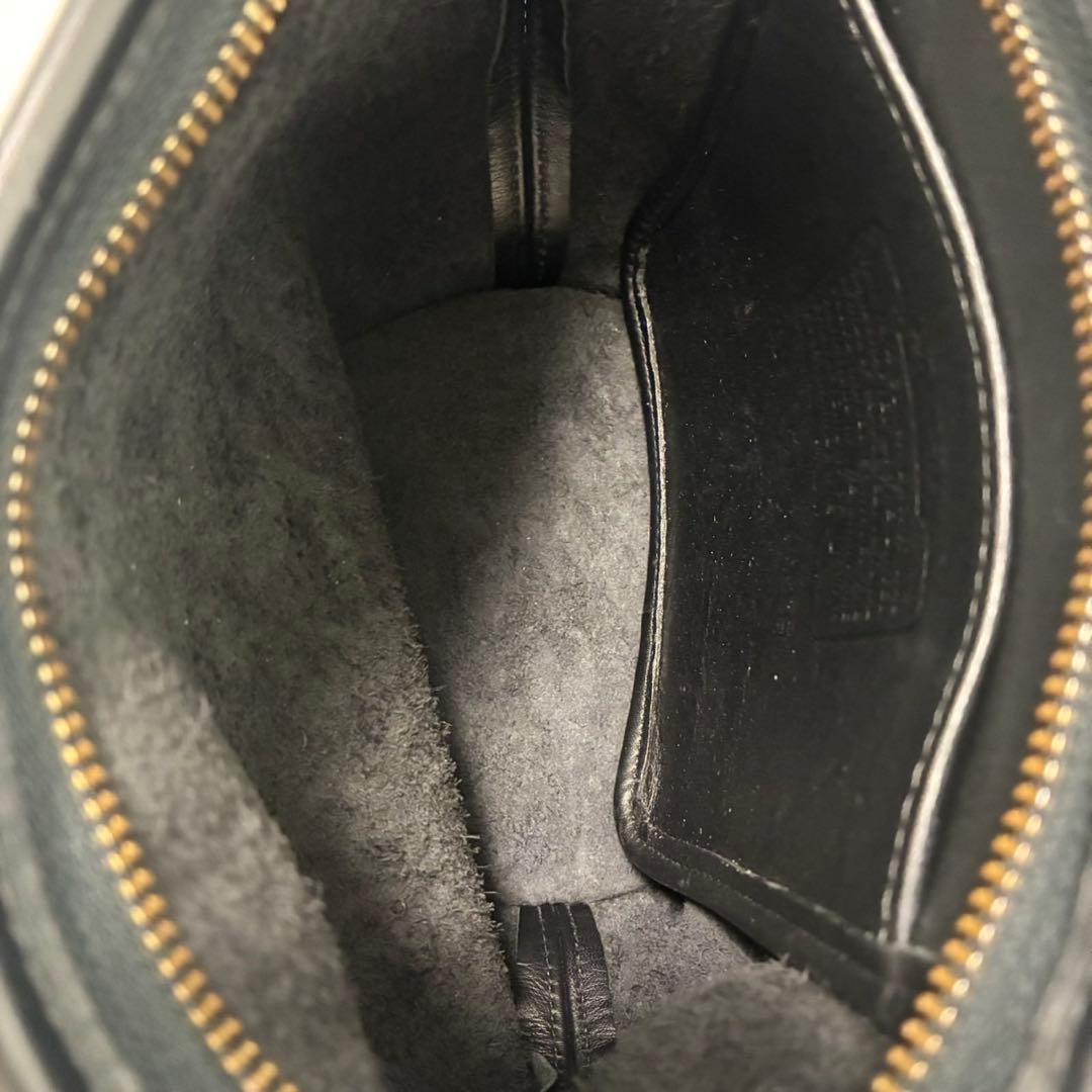 【美品】オールドコーチ 9019 バケツバッグ ショルダーバッグ レザー 黒