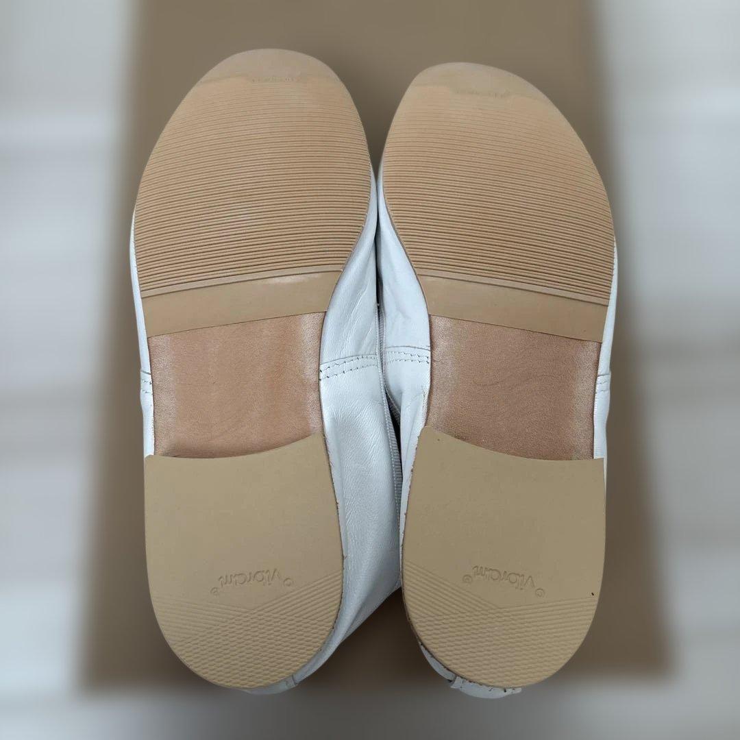 E. Porselli ホワイト バレエシューズ