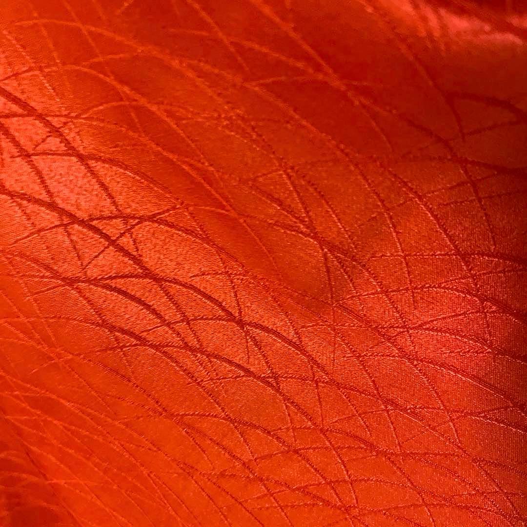 振袖フルセット　紋意匠友禅　艶のある朱色　成人式振袖　振袖