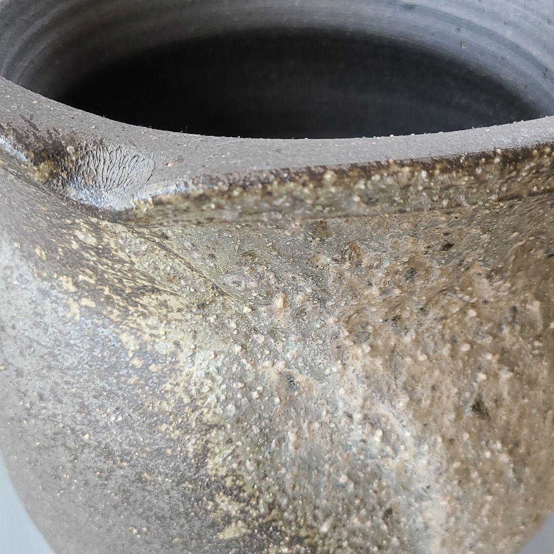 信楽焼 傘立て 窯肌壷 高さ４６cm