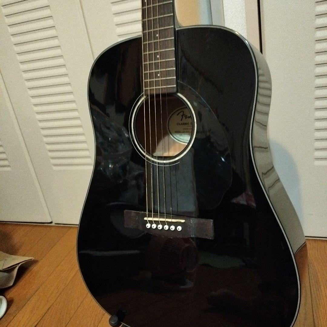 Fender CD-60S Black アコースティックギター スタンド付き