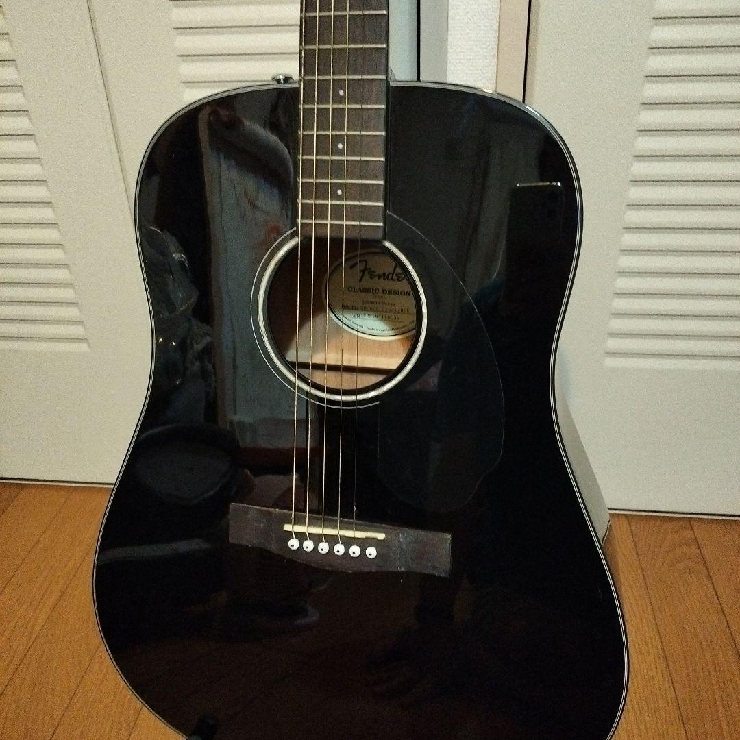 Fender CD-60S Black アコースティックギター スタンド付き