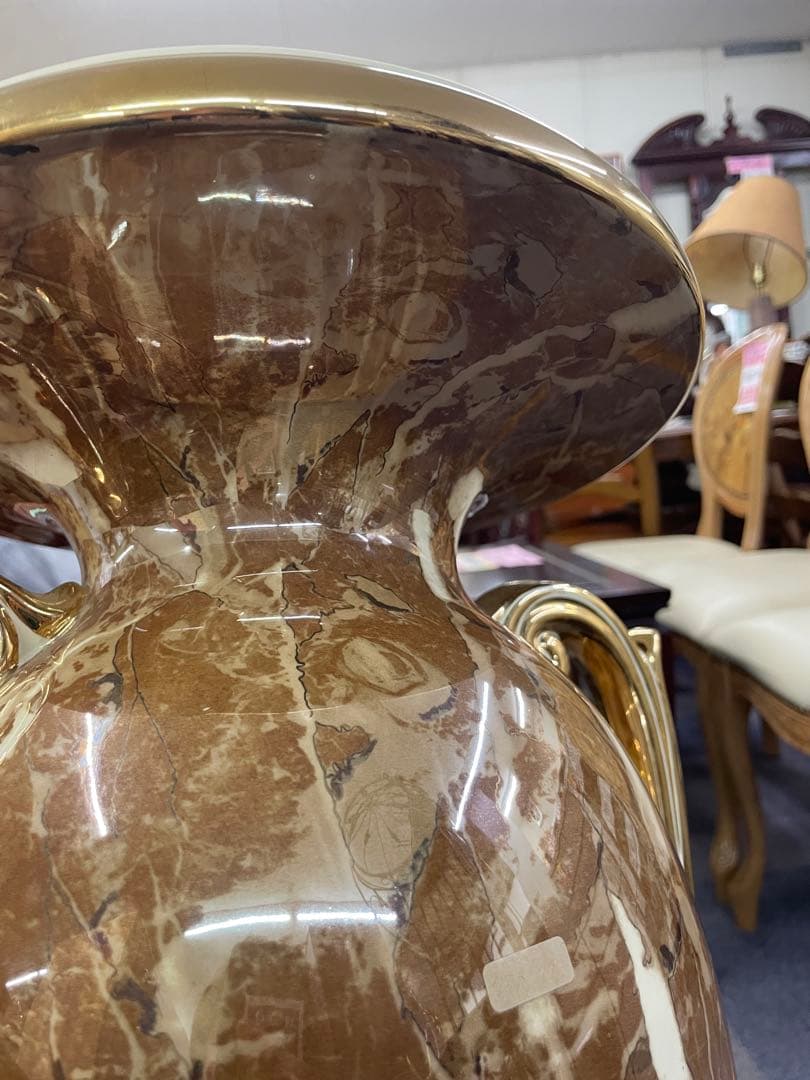 ■高級イタリア製24金Valle d'oro Patchi 花台 アンティーク