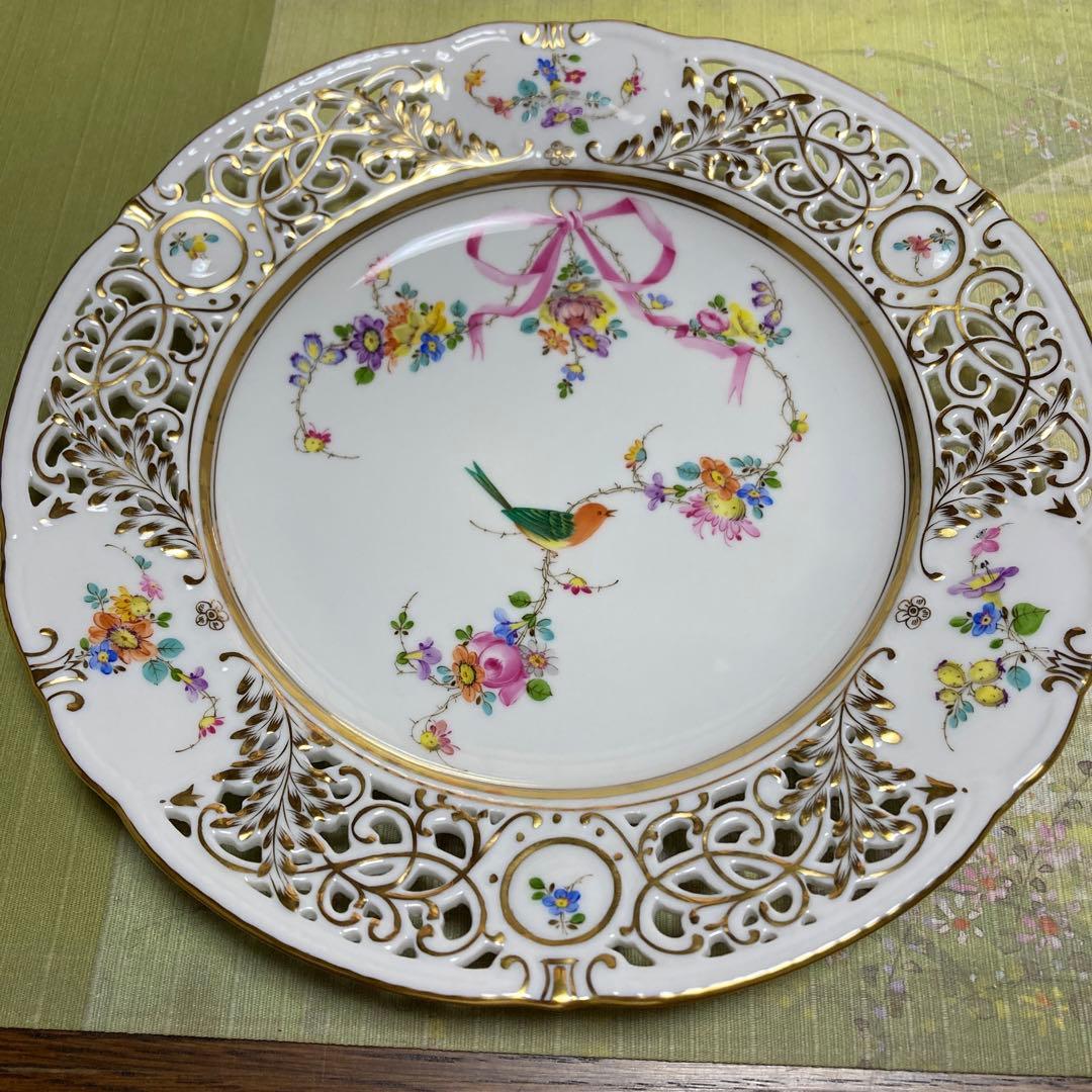 ヘレンド　地中海の庭　飾り皿　オープンワーク