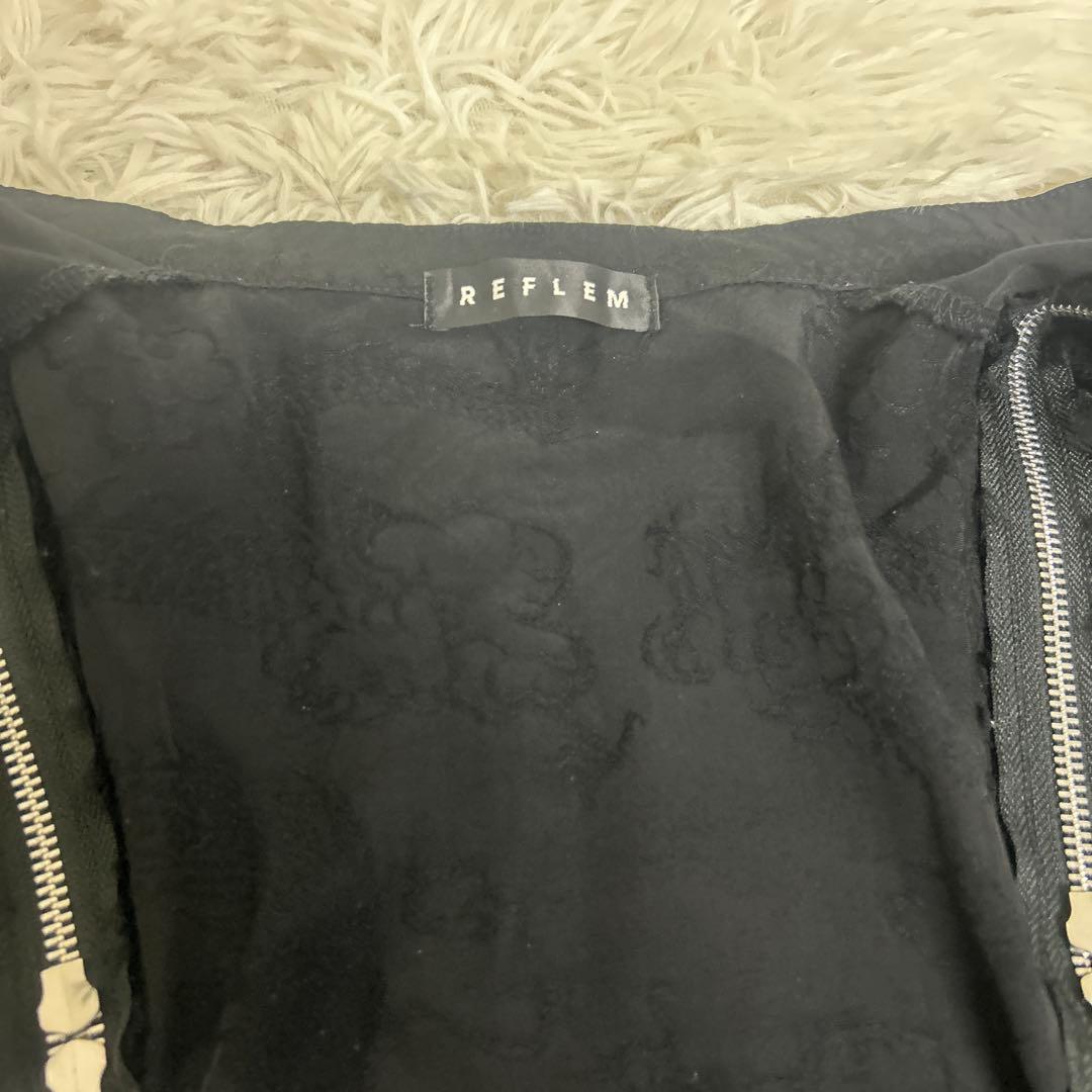 ♡美品♡ REFLEM ショルダー　ZIP 総柄　チャイナ　シャツ レフレム