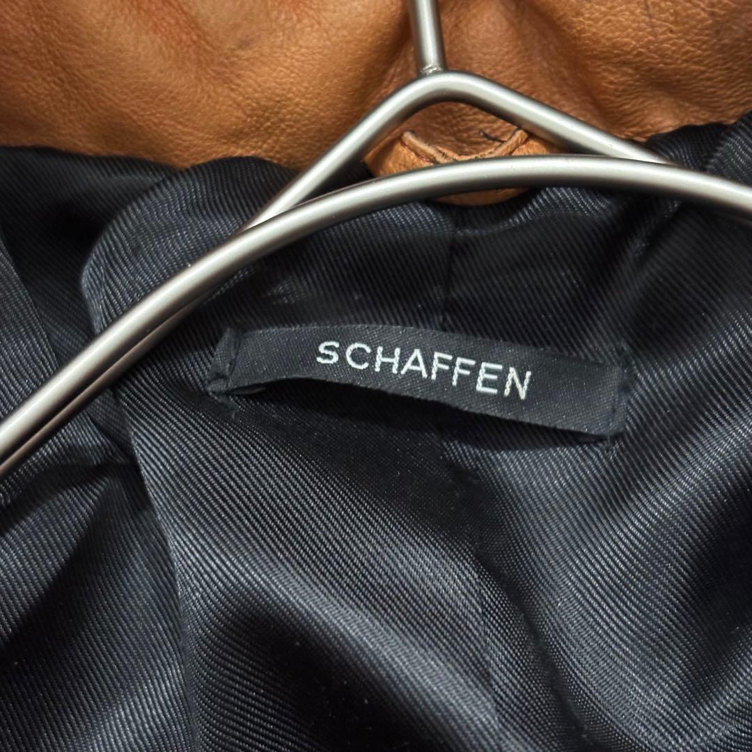 SCHAFFEN 羊革 レザー キルティング ダイヤ ジャケット リアルファー
