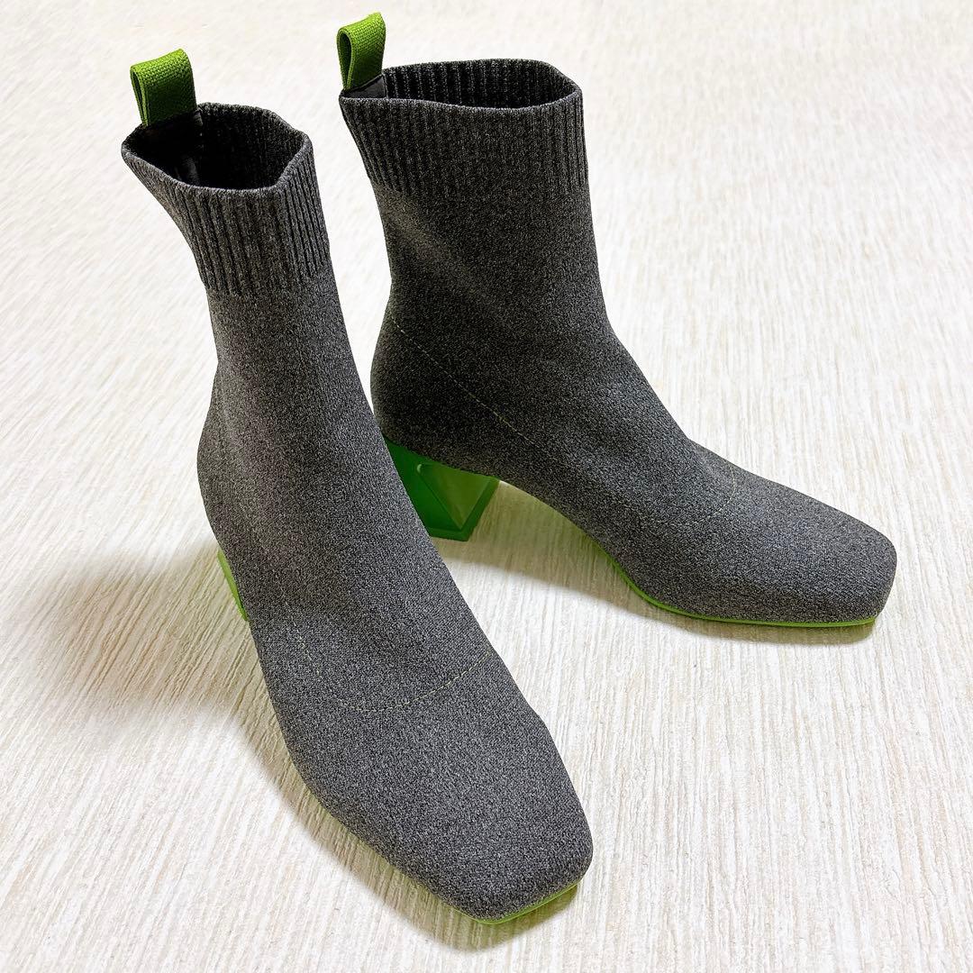 VIVAIA ビバイア Regina Pro ショートニットブーツ 撥水 グレー