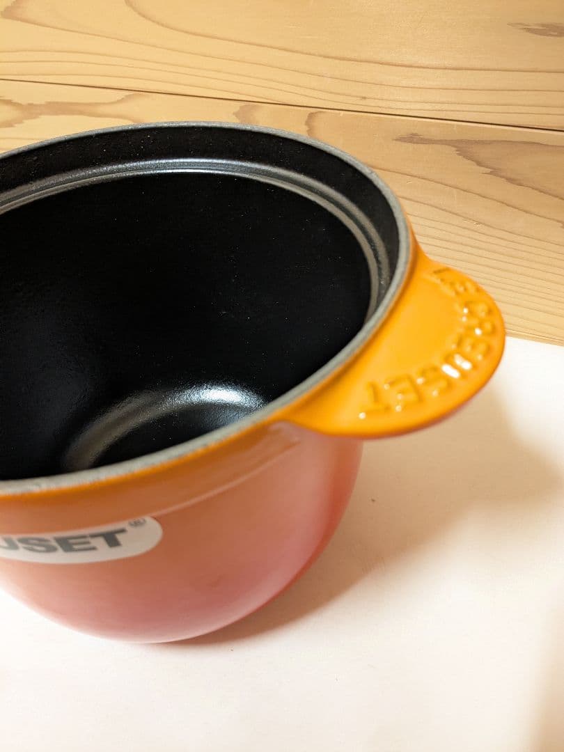 【美品】Le Creuset ル・クルーゼ　ココット・エブリィ 18 オレンジ