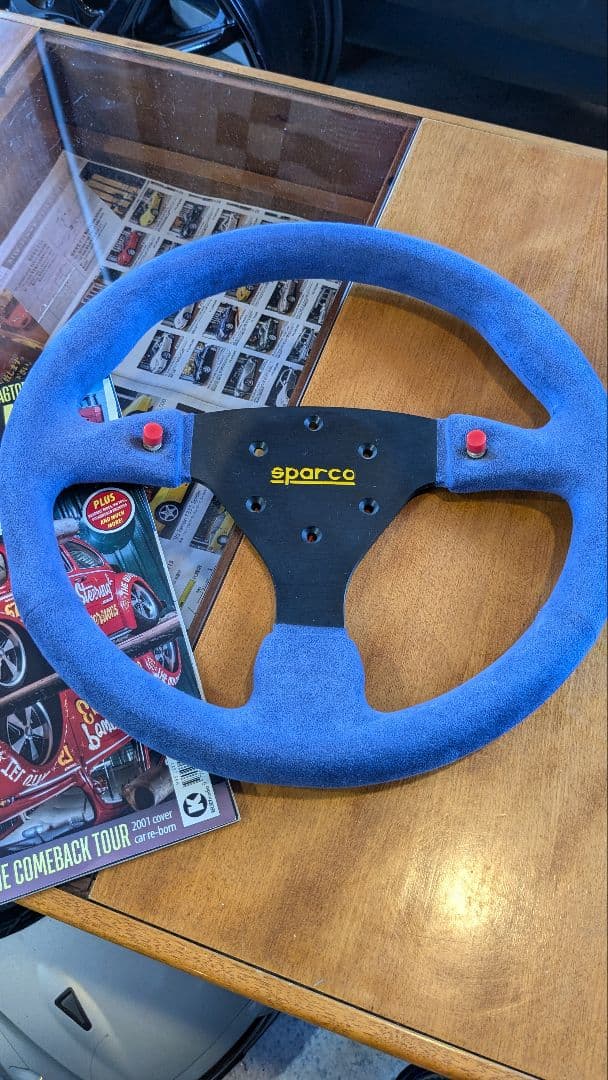 6112 正規品 sparco スパルコ ブルースウェード＆ホーンボタン