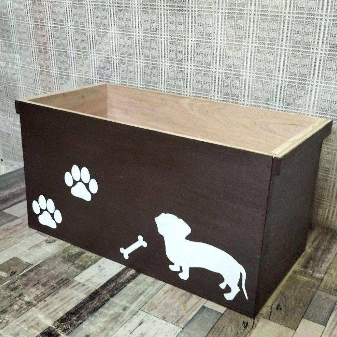 64《収納BOX》りんご箱 犬 おもちゃ箱 宅配 木製家具 インテリア 木箱