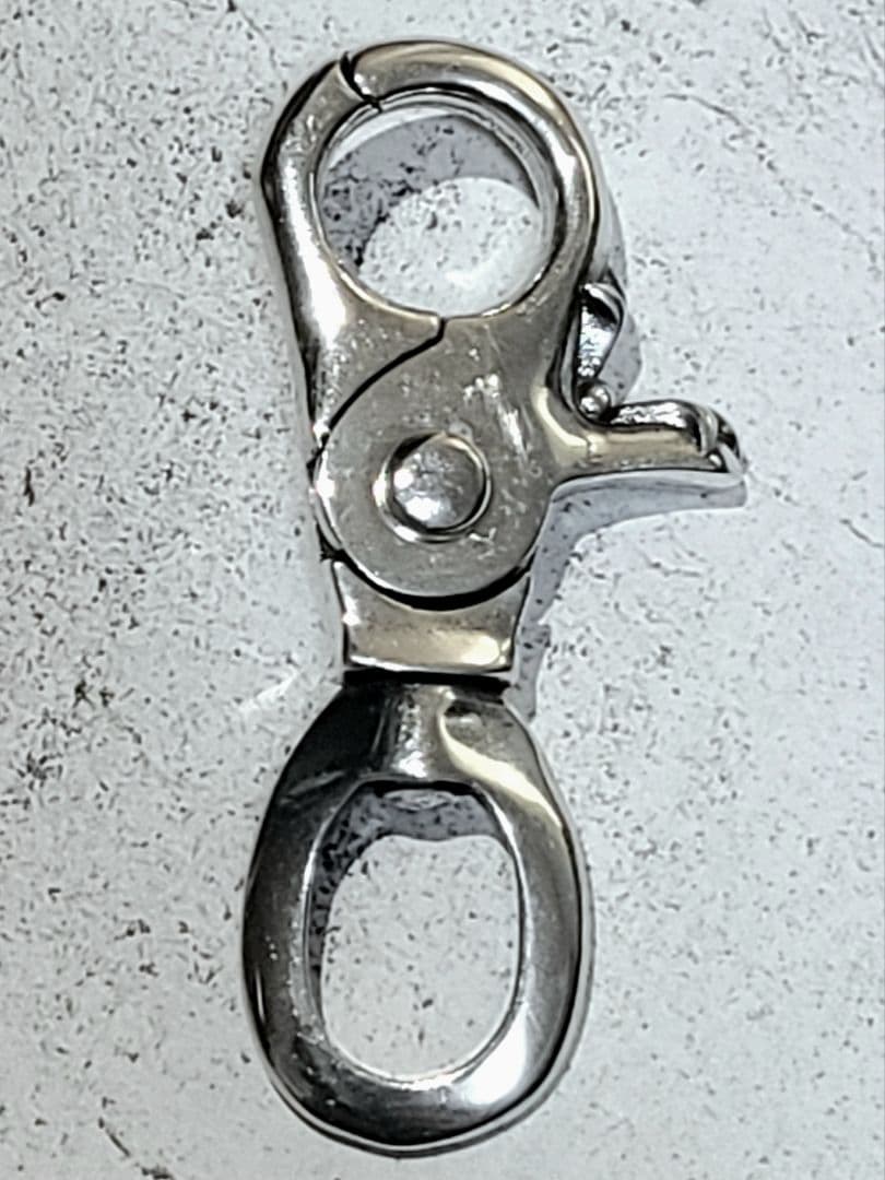 新品未使用 シルバー925 クロス キーホルダー クリップ