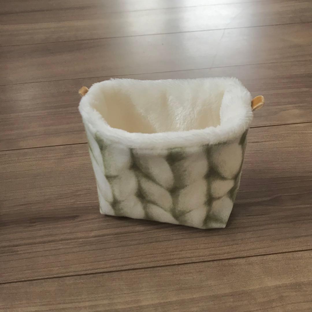 フクモモポーチ　太ニット風オフホワイト